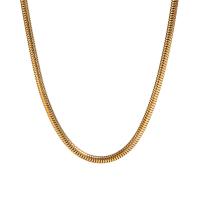 Halskette, 304 Edelstahl, mit Verlängerungskettchen von 5cm, Vakuum-Ionen-Beschichtung, Modeschmuck & für Frau, goldfarben, Länge:45 cm, verkauft von PC