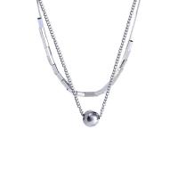 Zinc Alloy Necklace, with 4.5 extender chain, high quality plated, Double Layer & fashion jewelry & for woman, silver color cm, 45 cm 