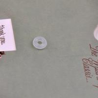 Harz Stopper Ring, Kreisring, DIY, weiß, 6x6mm, ca. 100PCs/Tasche, verkauft von Tasche