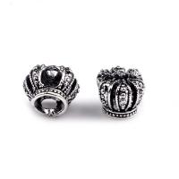 Zinc Alloy European Beads, Crown, silver color plated, DIY Approx 