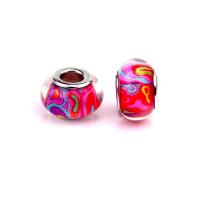 European Harz Perlen, mit Eisen, Laterne, silberfarben plattiert, DIY, gemischte Farben, 9x14mm, ca. 100PCs/Tasche, verkauft von Tasche