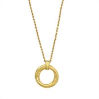 Zinc Alloy Necklace, with 1.97 extender chain, Round, gold color plated, for woman, golden .69 