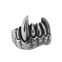 316L Stainless Steel Finger Ring, polished, fashion jewelry & for man, silver color, 20mm 