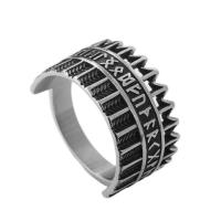 316L Stainless Steel Finger Ring, polished, fashion jewelry & for man, silver color, 15mm 