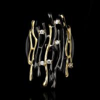 Латунное кольцо с стразами, Латунь, разный размер для выбора & Женский & со стразами продается PC