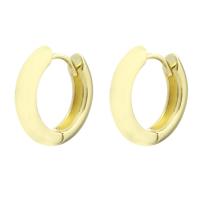 Brass Huggie Hoop Earring, real gold plated, fashion jewelry & for woman, gold 