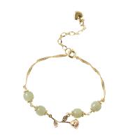 Jade Bracelets, Hetian Jade, gold color plated, fashion jewelry & for woman, 7MMu300121MM cm 