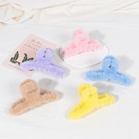 Hair Claw Clips, Plush, with Plastic, for woman Approx 