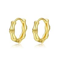 Brass Huggie Hoop Earring, gold color plated, for woman, golden, 12.7mm 