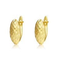 Brass Huggie Hoop Earring, gold color plated, for woman, golden, 19.3mm 