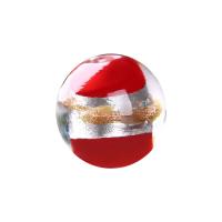 Silver Foil Lampwork Beads, Round, DIY 12mm Approx 2mm 