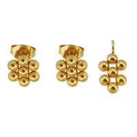Stainless Steel Stud Earring, 304 Stainless Steel, Vacuum Plating & for woman, gold 