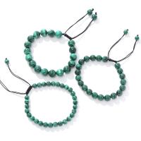 Bracelets de malachite, avec Cordon de noeud, Rond, fait à la main, bijoux de mode & normes différentes pour le choix & pour femme cm, Vendu par PC