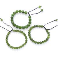 Jade Canada Bracelet, with Knot Cord, Round, handmade, fashion jewelry & for woman, green 