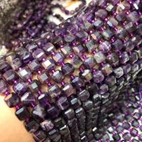 Natural Amethyst Beads, Square, DIY & faceted, purple, 8-8.5mm Approx 38 cm 