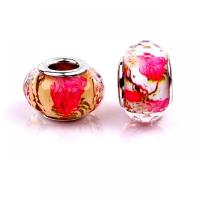 European Resin Beads, with Iron, Lantern, silver color plated, DIY, mixed colors Approx 