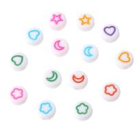Émail acrylique perles, Plat rond, DIY & modèles différents pour le choix & émail, plus de couleurs à choisir Environ 1mm, Vendu par sac