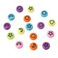 Émail acrylique perles, Plat rond, DIY & modèles différents pour le choix & émail, plus de couleurs à choisir Environ 1mm, Vendu par sac