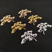 Zinc Alloy Hair Accessories DIY Findings, with Plastic Pearl, Tree, plated 
