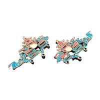 Zinc Alloy Hair Accessories DIY Findings, gold color plated & enamel, mixed colors 