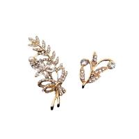 Zinc Alloy Decoration Flower, Branch, gold color plated, DIY & with rhinestone 