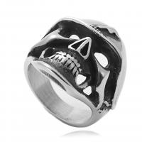 316L Stainless Steel Finger Ring, polished, vintage & for man, silver color, 24mm Approx 23.62 