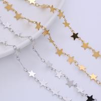 Stainless Steel Chain Necklace, 304 Stainless Steel, Star, Vacuum Ion Plating, fashion jewelry & for woman 7mm Approx 16.54 Inch 