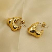 Stainless Steel Stud Earring, 304 Stainless Steel, Vacuum Ion Plating, fashion jewelry & for woman 18*20mm,6mm 