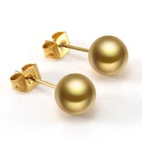 Stainless Steel Stud Earring, 304 Stainless Steel, 18K gold plated, fashion jewelry & for woman, gold 