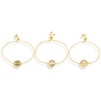 Evil Eye Jewelry Bracelet, Brass, gold color plated & micro pave cubic zirconia & for woman, gold cm 