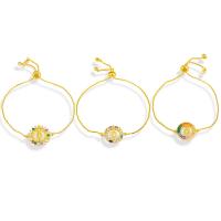 Cubic Zirconia Micro Pave Brass Bracelet, gold color plated & micro pave cubic zirconia & for woman, multi-colored cm 