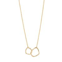 Zinc Alloy Necklace, with 5.5 extender chain, irregular, plated, fashion jewelry & for woman, golden, 18mm .5 cm 