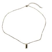 Zinc Alloy Necklace, with 4.5 extender chain, plated, fashion jewelry & for woman, golden, 11mm cm 