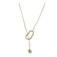 Zinc Alloy Necklace, plated, fashion jewelry & for woman, golden, 7mm cm 