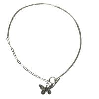 Zinc Alloy Necklace, Butterfly, plated, fashion jewelry & for woman, 30mm cm 