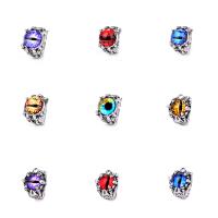 Evil Eye Jewelry Finger Ring, Zinc Alloy, plated, Adjustable & fashion jewelry & Unisex 