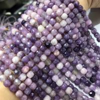 Kunzit Perlen, Quadrat, poliert, Star Cut Faceted & DIY, violett, 5-6mm, Länge:38 cm, verkauft von PC