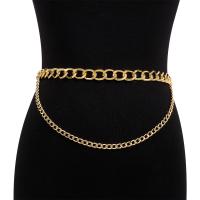 Aluminum Waist Chain, plated, Double Layer & fashion jewelry & for woman cm 