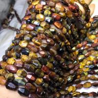 Tiger Eye Beads, Drum, DIY & faceted, mixed colors, 8-12mm Approx 38 cm 