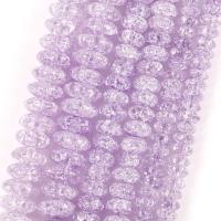 Perles rondes plates en cristal , Plat rond, DIY & normes différentes pour le choix, LT améthyste Environ 37-39 cm, Vendu par brin
