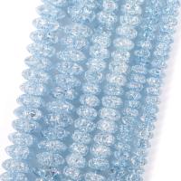 Flache runde Kristall Perlen, DIY & verschiedene Größen vorhanden, heller Saphir, Länge:ca. 37-39 cm, verkauft von Strang