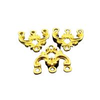 Zinc Alloy Charm Connector, gold color plated, DIY & 1/3 loop, golden 