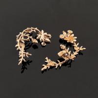 Zinc Alloy Hair Accessories DIY Findings, Flower, gold color plated 