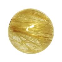 Rutilquarz Perlen, Rutilated Quarz, rund, DIY & verschiedene Größen vorhanden, goldfarben, verkauft von PC