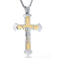 Stainless Steel Cross Pendants, 316L Stainless Steel, polished, fashion jewelry & Unisex 