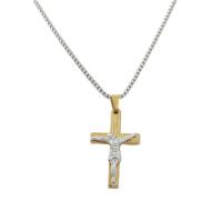 Titanium Steel Jewelry Necklace, Cross, polished, vintage & Unisex Approx 23.62 Inch 