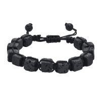 Lava Bead Bracelet, handmade, Adjustable & fashion jewelry & for man, 8mm Approx 6.3-9.8 Inch 
