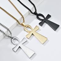 Stainless Steel Jewelry Necklace, 304 Stainless Steel, polished, fashion jewelry & for man 3mm,30*50mm Approx 23.62 Inch 