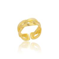 metal Anillo de dedo Cuff, chapado en color dorado, Ajustable & diferentes estilos para la opción & para mujer, dorado, Vendido por UD