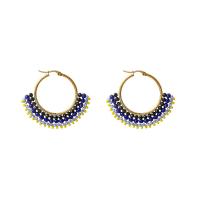 Resin Zinc Alloy Earring, with ABS Plastic Pearl & Resin, gold color plated, fashion jewelry & for woman 